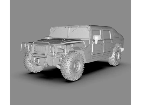 Hummer H1 Military Off-Road SUV 3D Model
