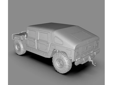 Hummer H1 Military Off-Road SUV 3D Model