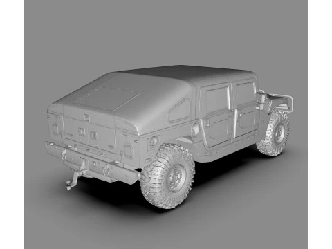 Hummer H1 Military Off-Road SUV 3D Model