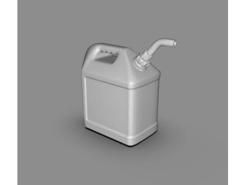 Red Plastic Fuel Can Gasoline Jerry Can 3D Model