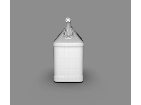 Red Plastic Fuel Can Gasoline Jerry Can 3D Model