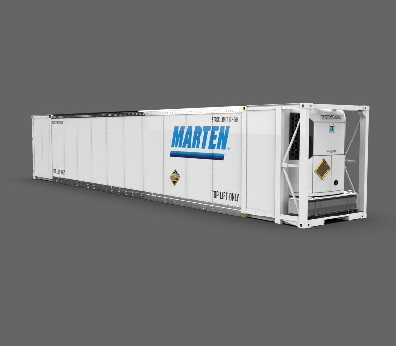 Marten Reefer Container Gekoelde vrachtcontainer 3D Model .c4d .max .obj .3ds .fbx .stl .blend 