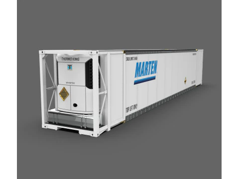 Marten Reefer Container Refrigerated Cargo Container 3D Model