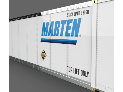 Marten Reefer Container Refrigerated Cargo Container 3D Model