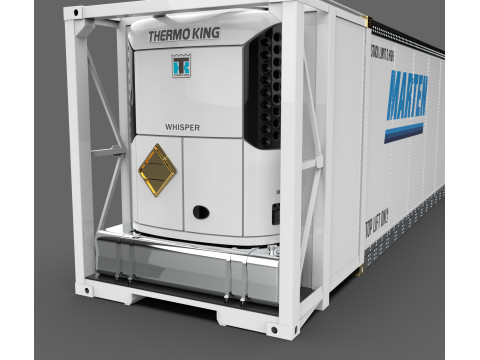 Marten Reefer Container Gekoelde vrachtcontainer 3D Model