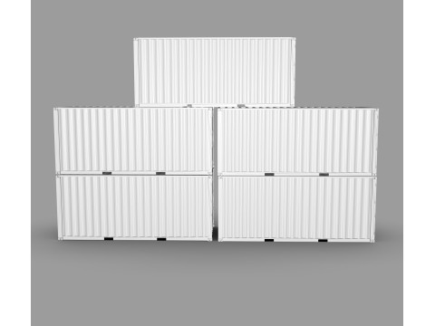 Contenitori di carico industriali del pacchetto del contenitore di spedizione Modello 3D