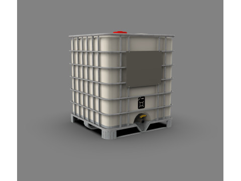 Industrieller Lagertank für Dieselkraftstoff aus chemischem Kunststoff 3D Modell