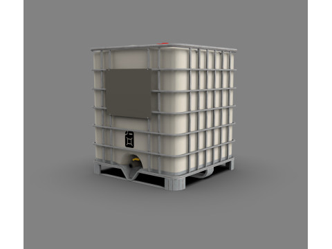 Chemische kunststof dieselbrandstoftank Industriële opslagtank 3D Model