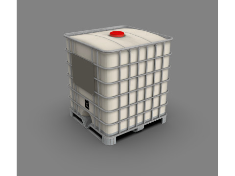 Chemische kunststof dieselbrandstoftank Industriële opslagtank 3D Model