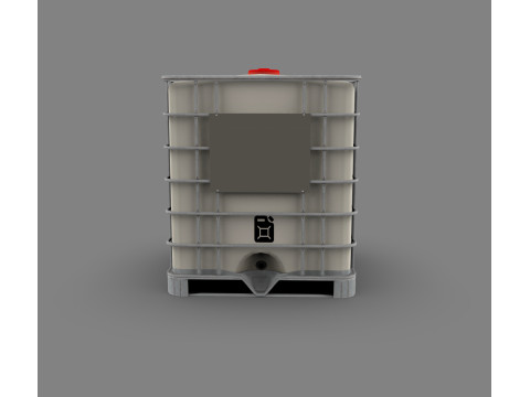 Chemische kunststof dieselbrandstoftank Industriële opslagtank 3D Model