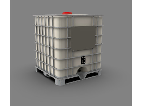 Chemische kunststof dieselbrandstoftank Industriële opslagtank 3D Model