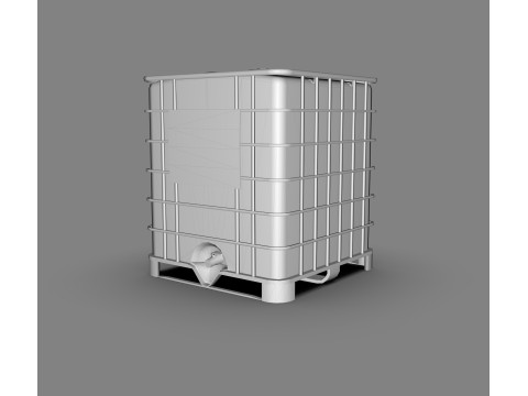 Chemische kunststof dieselbrandstoftank Industriële opslagtank 3D Model