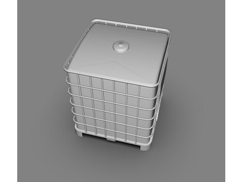 Chemische kunststof dieselbrandstoftank Industriële opslagtank 3D Model