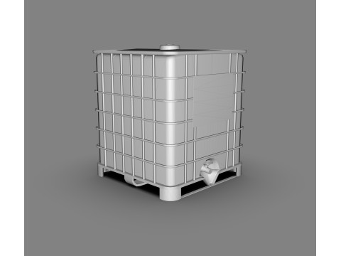 Chemische kunststof dieselbrandstoftank Industriële opslagtank 3D Model