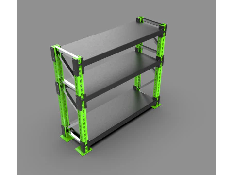 Industrial Metal Storage Rack Shelf Warehouse Heavy Duty 3D Model