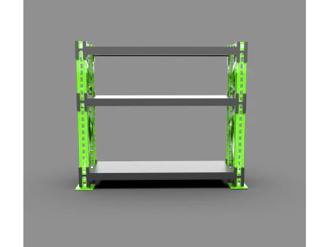 Industrial Metal Storage Rack Shelf Warehouse Heavy Duty 3D Model
