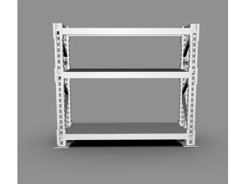 Industrial Metal Storage Rack Shelf Warehouse Heavy Duty 3D Model