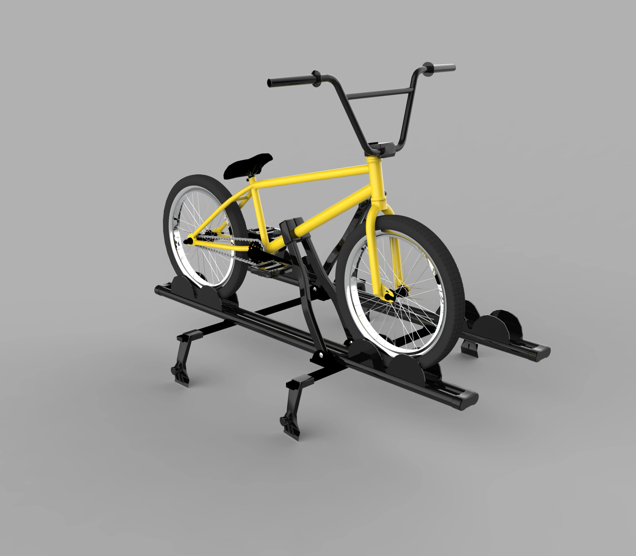 Roof Bike Rack Carrier 3D Model .c4d .max .obj .3ds .fbx .stl .blend 