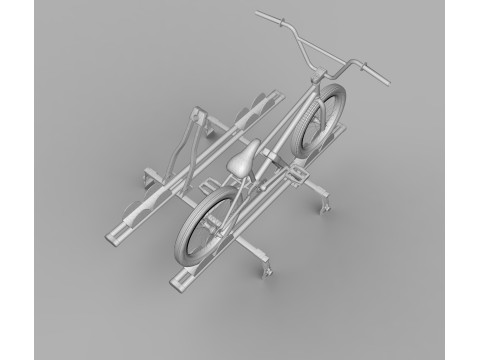 车顶自行车架托架 3D 模型