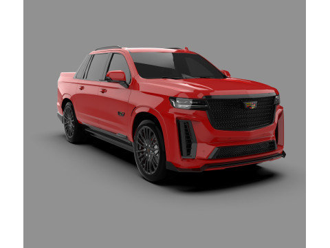 凯迪拉克凯雷德-V EXT 高性能豪华 SUV 皮卡 3D 模型