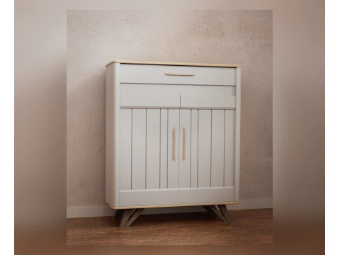 Drewniana szafka meblowa z teksturami 4k i UV Model 3D