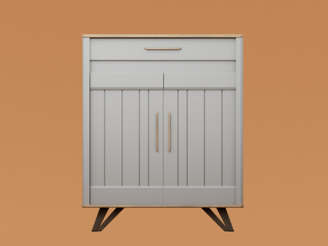 Furniture wooden cupboard with 4k textures and uvs 3D Model