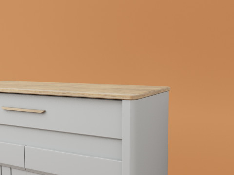Furniture wooden cupboard with 4k textures and uvs 3D Model