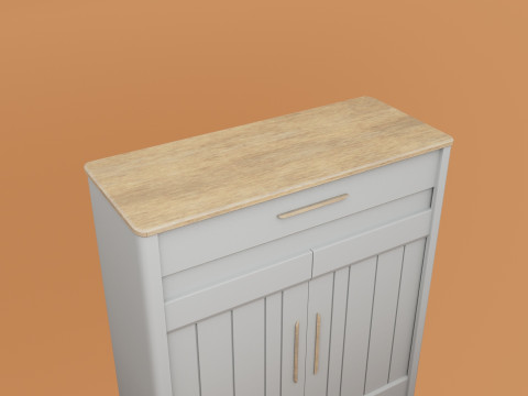 Furniture wooden cupboard with 4k textures and uvs 3D Model