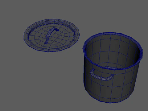 Kitchen Kit pan and cooking pot accessories 4K textures 3D Model