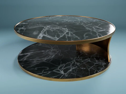 具有 4k pbr 纹理的大理石桌子 3D 模型