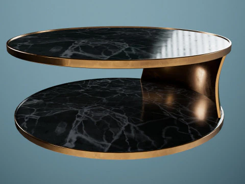 Marble table with 4k pbr textures 3D Model