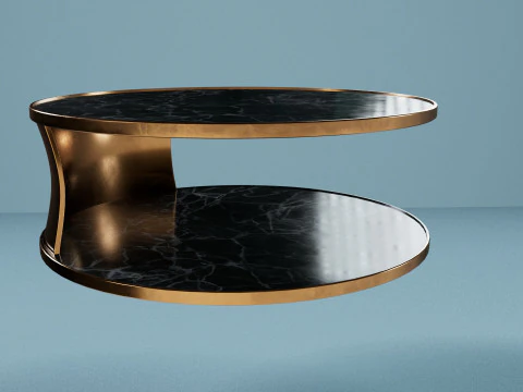 Marble table with 4k pbr textures 3D Model