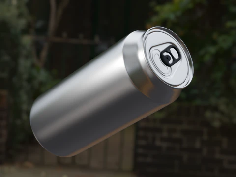 Model Kaleng Aluminium 3D Model 3D