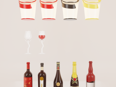 Business Wine Brand Show Set Modello 3D