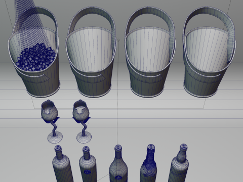 Business Wine Brand Show Set Modello 3D