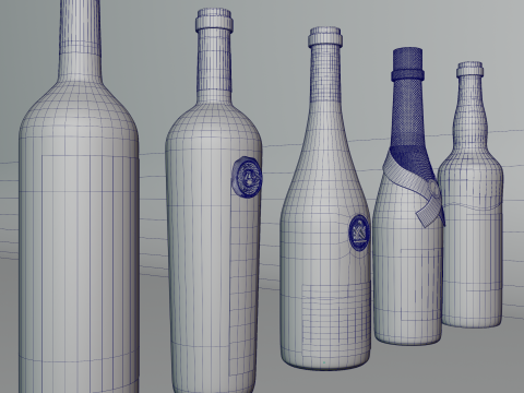 Business Wine Brand Show Set Modello 3D