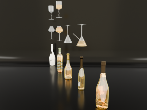 Business Wine Brand Show White Set 3D 模型