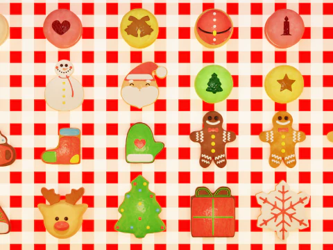 Колекція різдвяного печива &laquo;все в одному&raquo;. 3D Модель