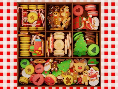 Christmas Cookies all-in-one collection 3D Модель