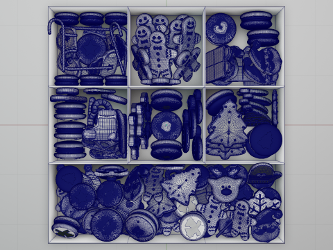 Christmas Cookies all-in-one collection 3D Модель