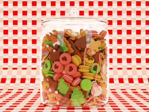 Christmas Cookies all-in-one collection 3D Модель