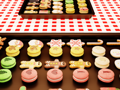 Christmas Cookies all-in-one collection 3D Модель