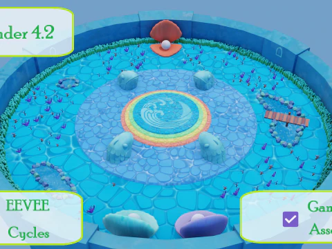 Arena de batalha de fantasia do SeaWorld Modelo 3D