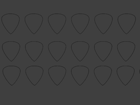 30 pieces pick 3Dモデル