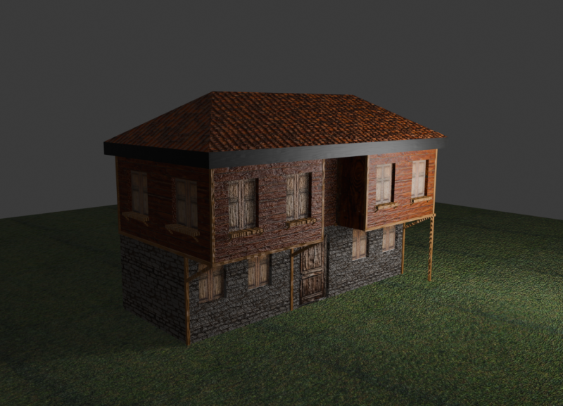 Old Ottoman House 3Dモデル .c4d .max .obj .3ds .fbx .stl .blend 