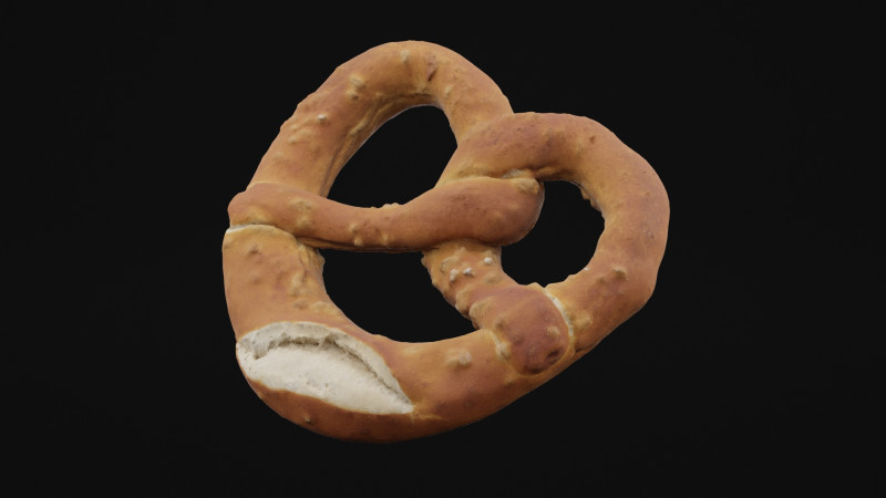 Pretzel Food 3D Model .c4d .max .obj .3ds .fbx .stl .blend 