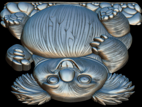 Lovely Cute Koalas Bas Relief 3D print model 3D 打印模型