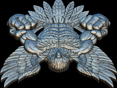 Avenger Eagle Bas Relief 3D print model 3D Print Model