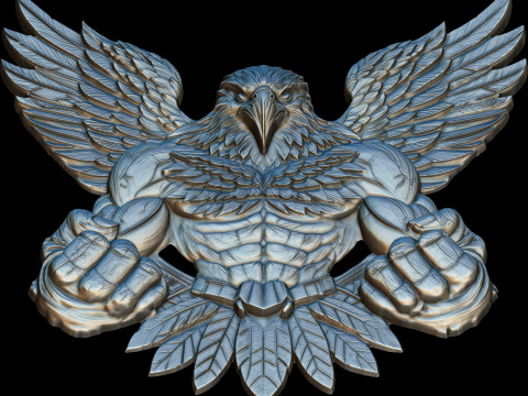 Avenger Eagle Bas Relief 3D print model 3D Baskı Modeli