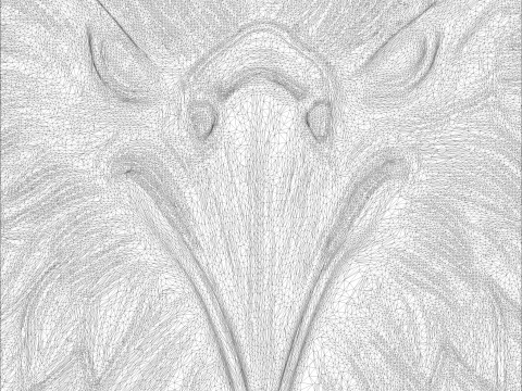 Avenger Eagle Bas Relief 3D print model 3D Baskı Modeli
